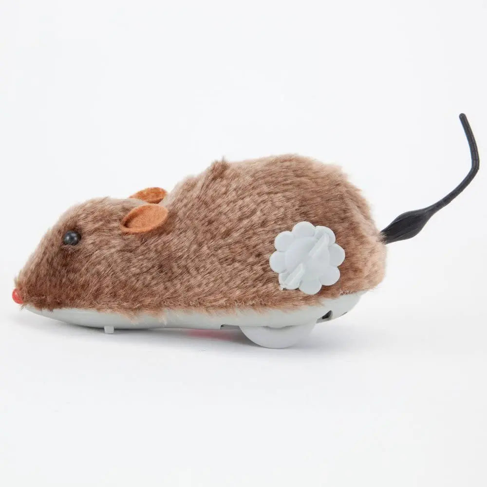 Wind-Up Plush Mouse Toy for Cats – Interactive Chase Play