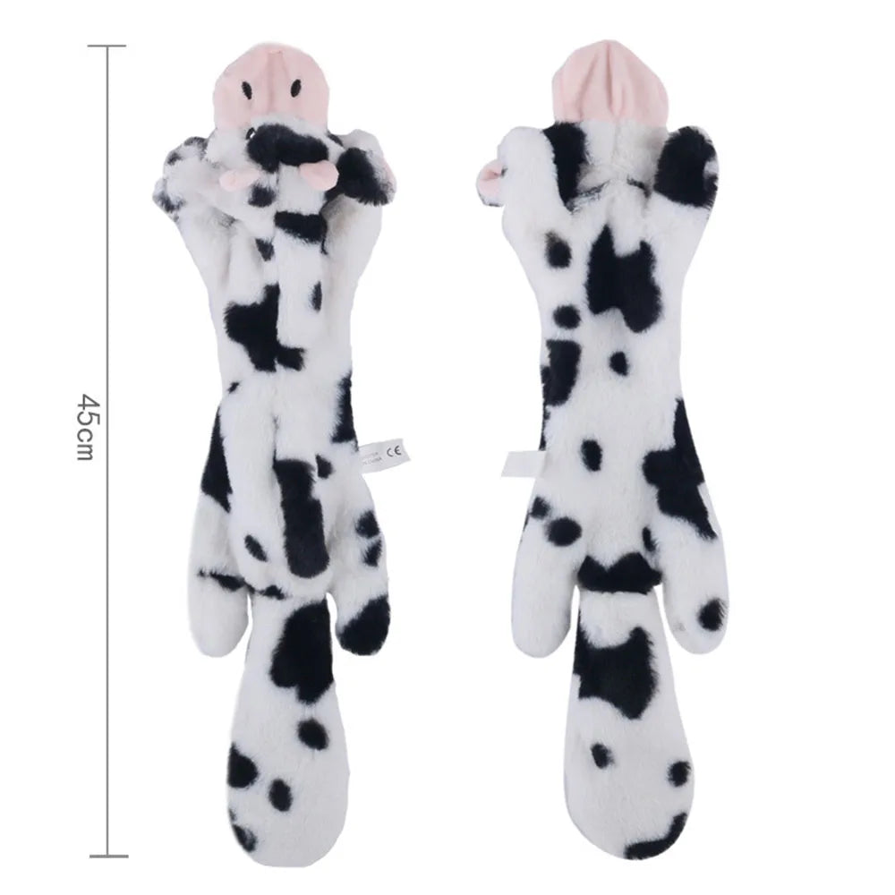 Stuffingless Squeaky Animal Toy for Dogs – Durable Crinkle Chew Toy