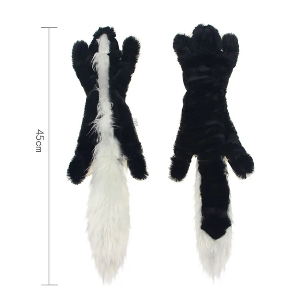 Stuffingless Squeaky Animal Toy for Dogs – Durable Crinkle Chew Toy