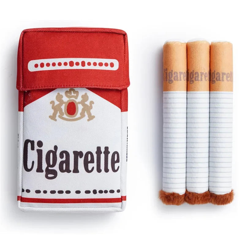 Funny Cigarette-Design Plush Toy for Dogs – Squeaky Chew Toy