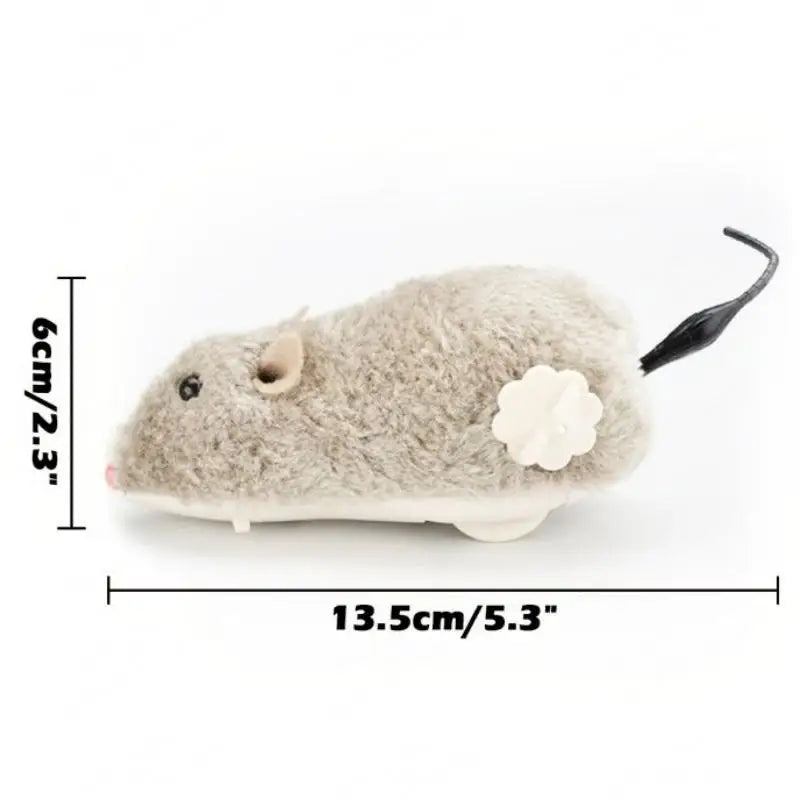 Wind-Up Plush Mouse Toy for Cats – Interactive Chase Play