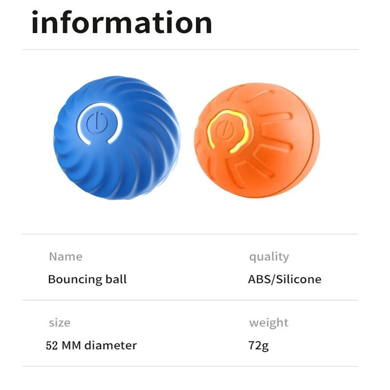 Interactive USB Rechargeable Moving Ball Toy for Dogs & Cats