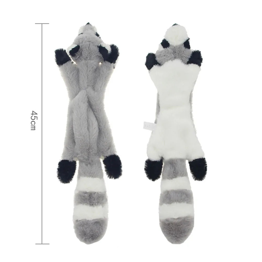 Stuffingless Squeaky Animal Toy for Dogs – Durable Crinkle Chew Toy