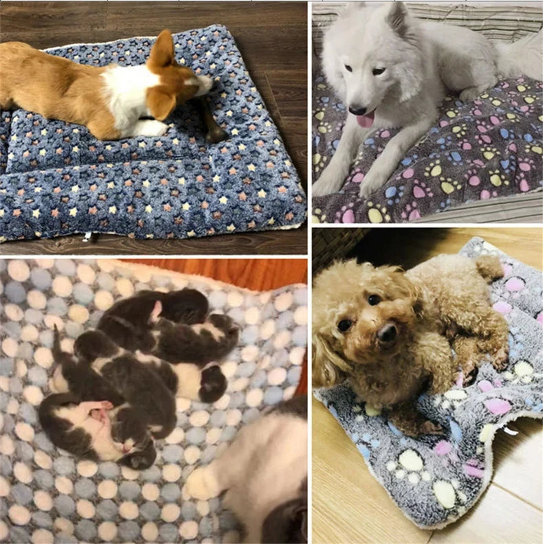 Flannel Pet Sleeping Mat – Soft Dog & Cat Bed Blanket