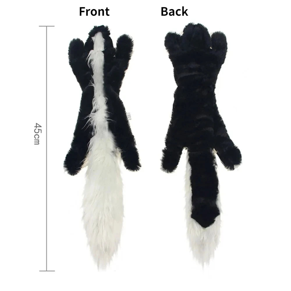 Stuffingless Squeaky Animal Toy for Dogs – Durable Crinkle Chew Toy