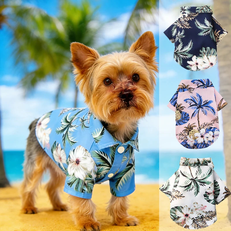 WoofNook Tropical Hawaiian Dog Shirt – Soft Summer Pet Clothing
