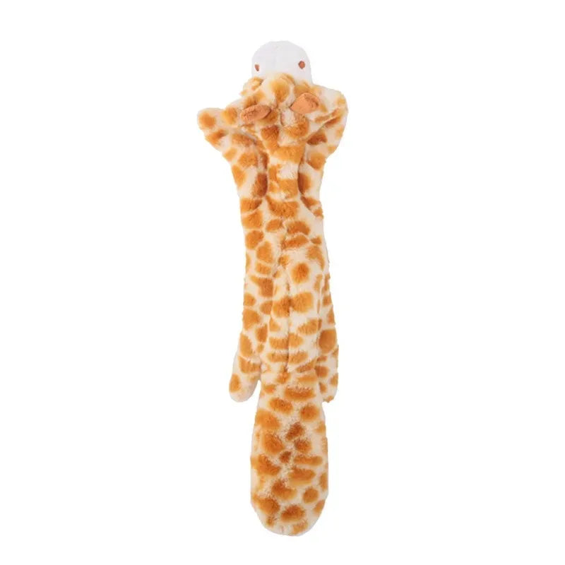 Stuffingless Squeaky Animal Toy for Dogs – Durable Crinkle Chew Toy
