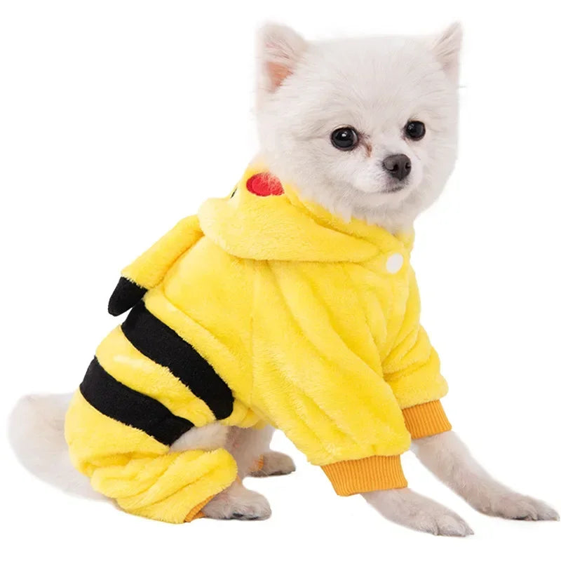WoofNook Cozy Fleece Pet Pajama – Warm Animal Print Sleepwear