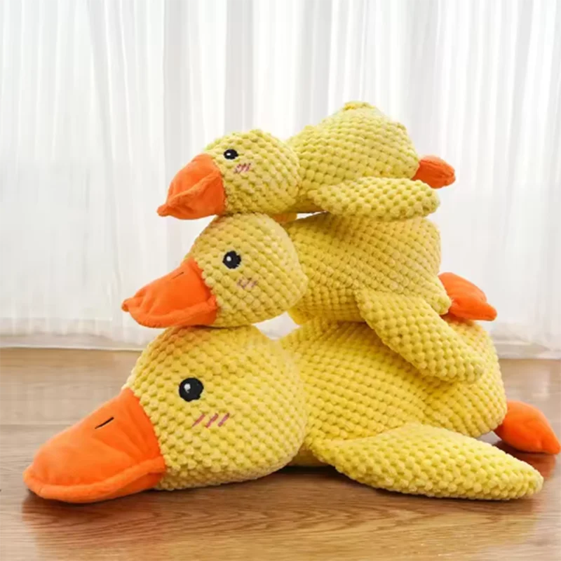 Interactive Duck Plush Toy for Dogs – Cute Squeaky Comfort Toy