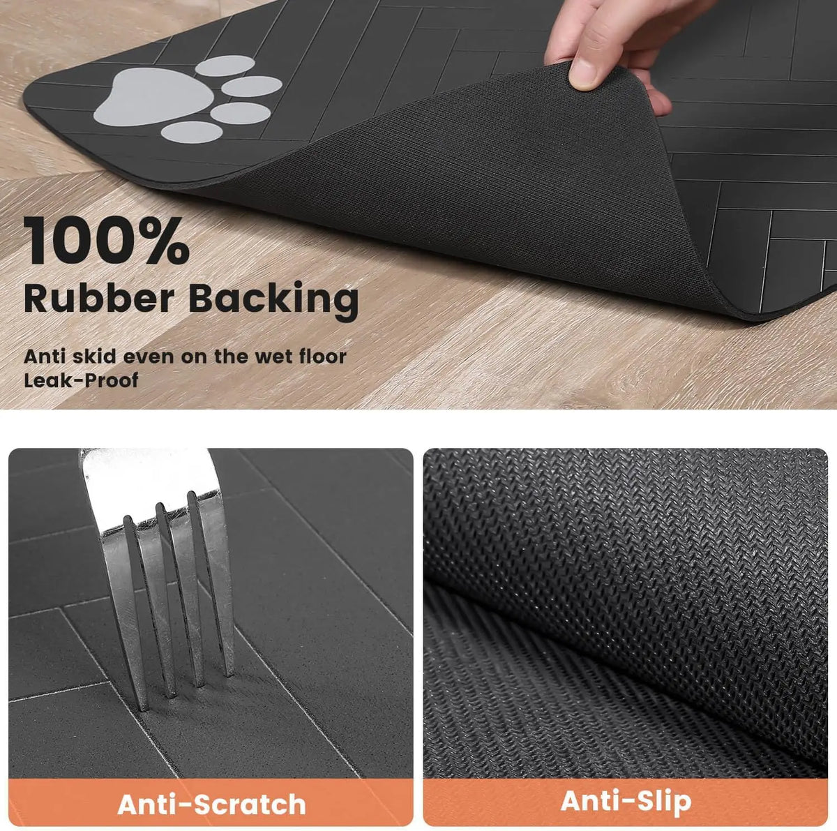 Waterproof Pet Feeding Mat – Non-Slip & Absorbent