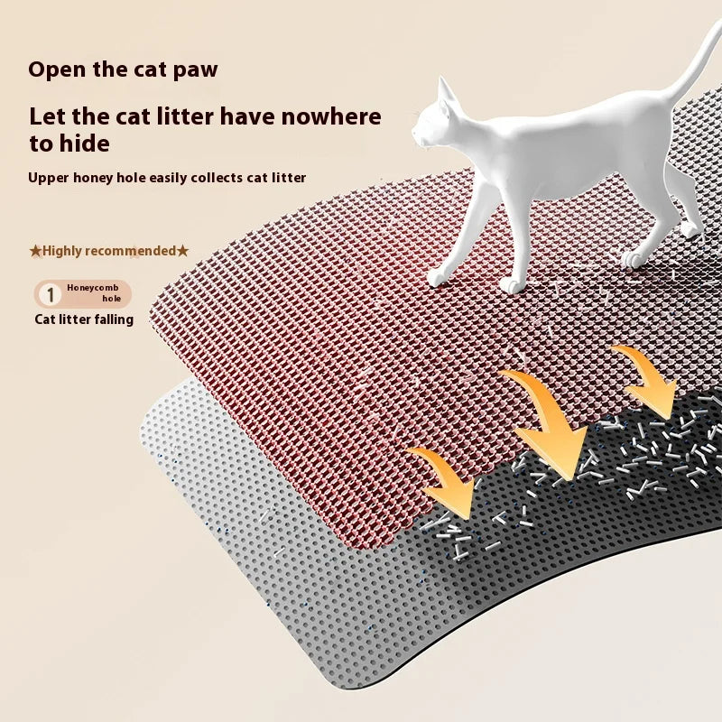 Waterproof Cat Litter Mat – 2-Layer Sand-Trapping Floor Protector
