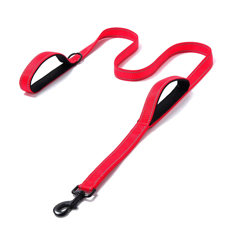 Double-Handle Reflective Dog Leash for Training & Walking