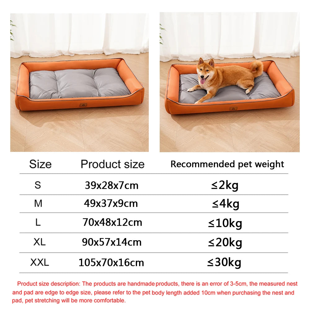 Waterproof Sofa Pet Bed for Dogs & Cats with Removable Cushion