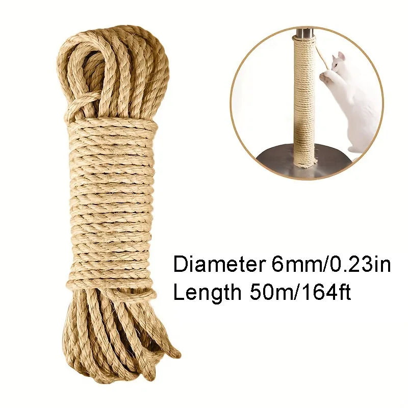 Natural Sisal Rope for Cat Scratchers | 10–50m