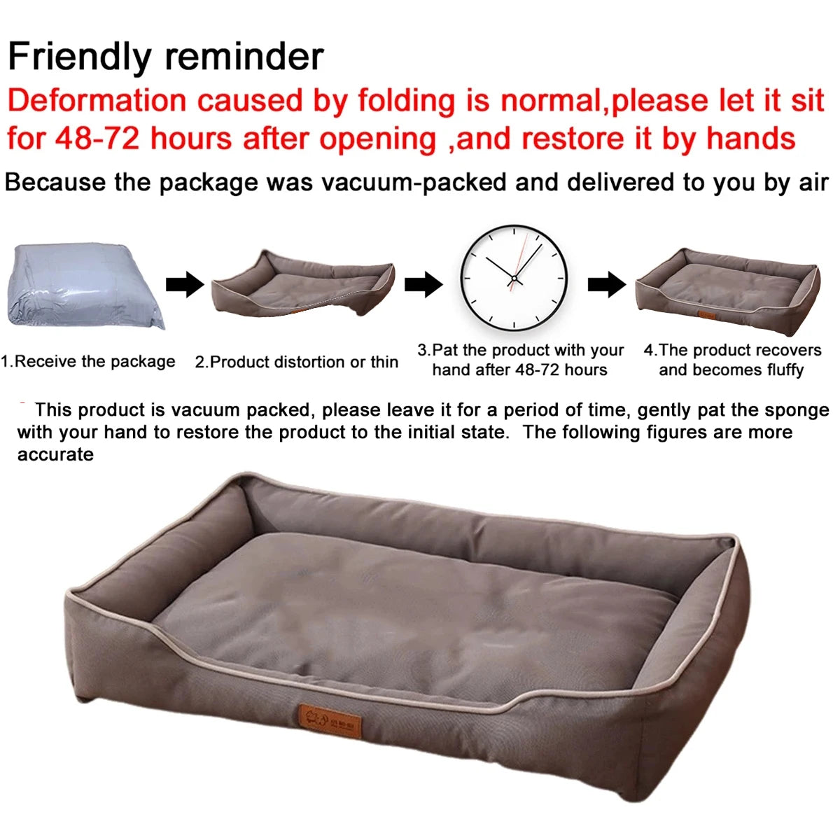 Waterproof Sofa Pet Bed for Dogs & Cats with Removable Cushion