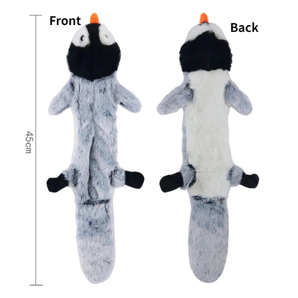 Stuffingless Squeaky Animal Toy for Dogs – Durable Crinkle Chew Toy
